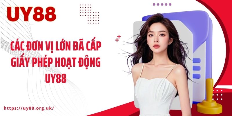 Các đơn vị lớn đã cấp giấy phép hoạt động UY88